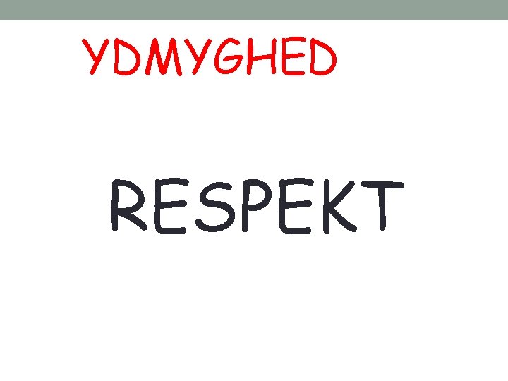 YDMYGHED RESPEKT 
