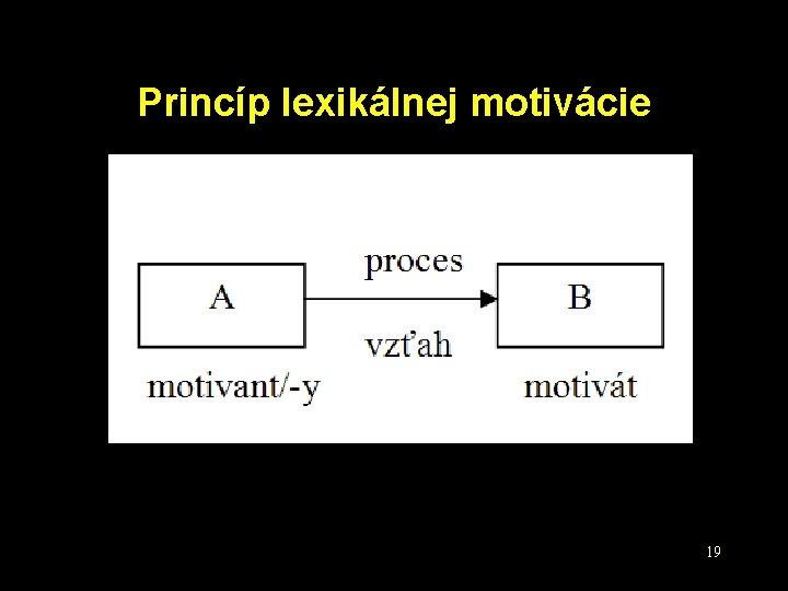 Princíp lexikálnej motivácie 19 