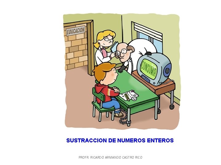 SUSTRACCION DE NUMEROS ENTEROS PROFR. RICARDO ARMANDO CASTRO RICO SUSTRACCION DE NUMEROS ENTEROS PROFR. RICARDO ARMANDO CASTRO RICO