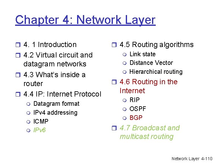 Chapter 4: Network Layer r 4. 1 Introduction r 4. 2 Virtual circuit and Chapter 4: Network Layer r 4. 1 Introduction r 4. 2 Virtual circuit and