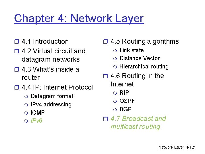 Chapter 4: Network Layer r 4. 1 Introduction r 4. 2 Virtual circuit and Chapter 4: Network Layer r 4. 1 Introduction r 4. 2 Virtual circuit and