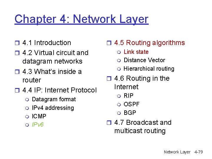 Chapter 4: Network Layer r 4. 1 Introduction r 4. 2 Virtual circuit and Chapter 4: Network Layer r 4. 1 Introduction r 4. 2 Virtual circuit and
