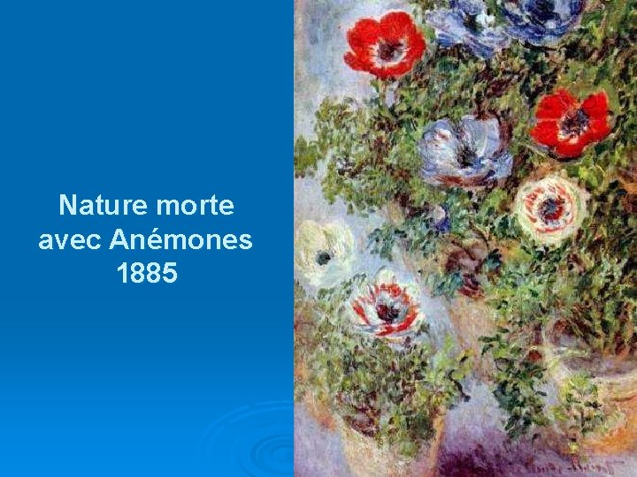 Nature morte avec Anémones 1885 