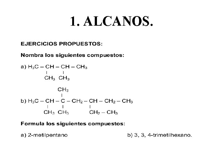 1. ALCANOS. 