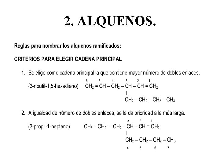 2. ALQUENOS. 