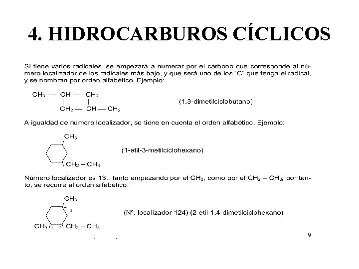 4. HIDROCARBUROS CÍCLICOS 