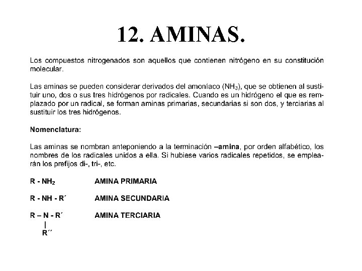 12. AMINAS. 