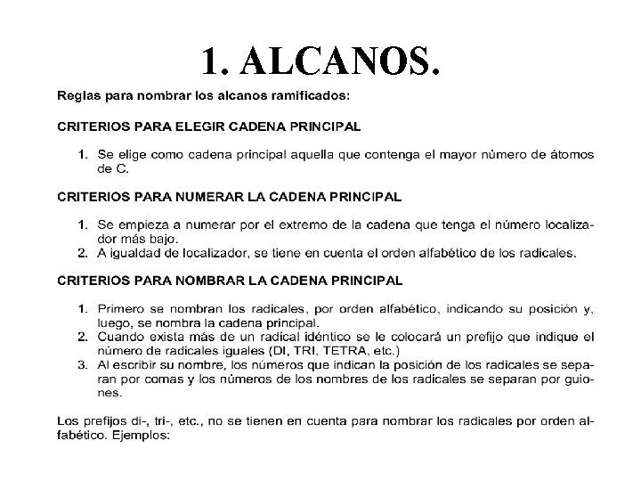 1. ALCANOS. 