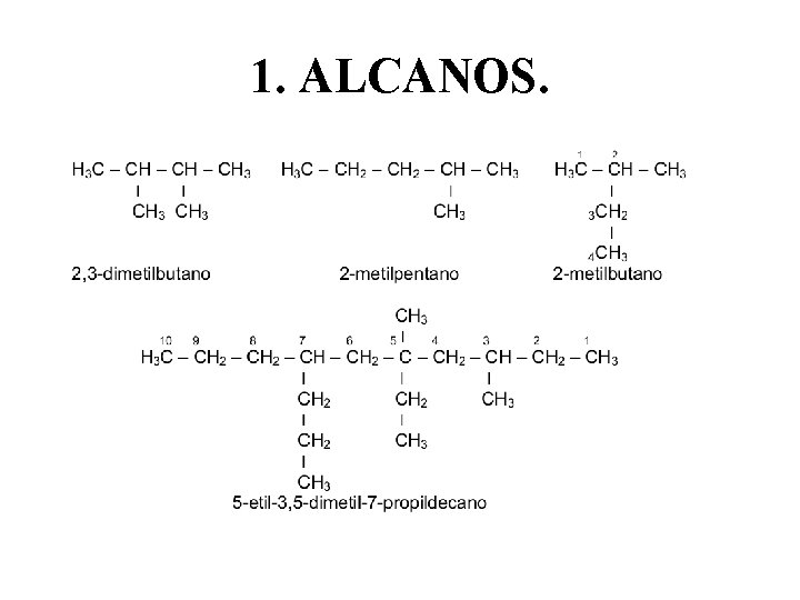 1. ALCANOS. 