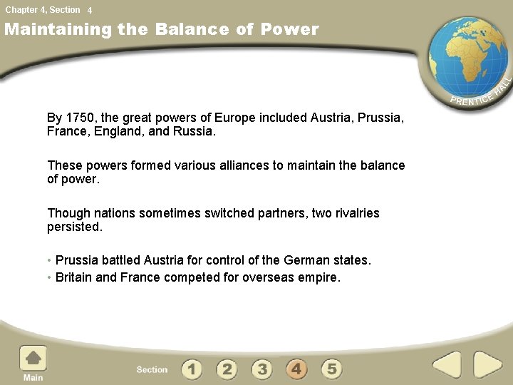 Chapter 4, Section 4 Maintaining the Balance of Power By 1750, the great powers Chapter 4, Section 4 Maintaining the Balance of Power By 1750, the great powers