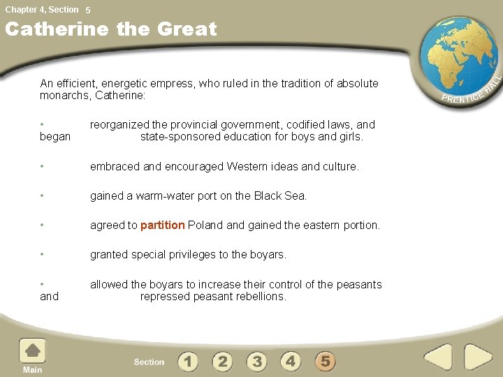 Chapter 4, Section 5 Catherine the Great An efficient, energetic empress, who ruled in Chapter 4, Section 5 Catherine the Great An efficient, energetic empress, who ruled in