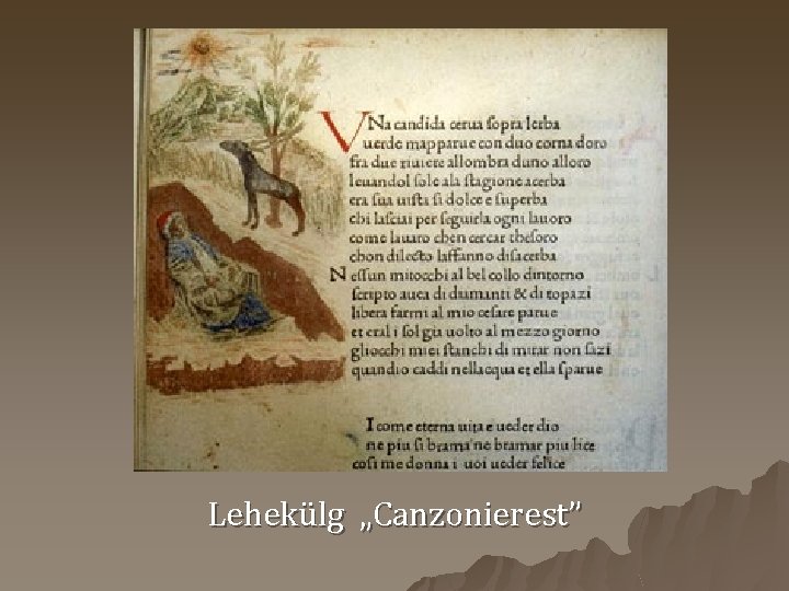 Lehekülg „Canzonierest” 