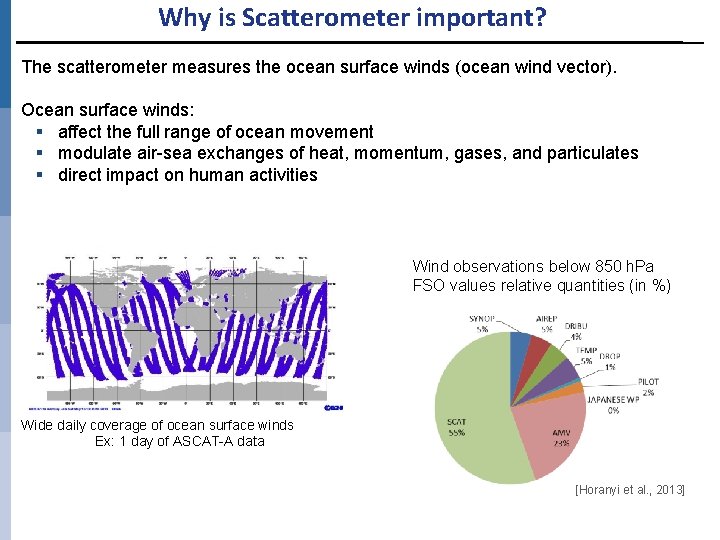 Why is Scatterometer important? The scatterometer measures the ocean surface winds (ocean wind vector).