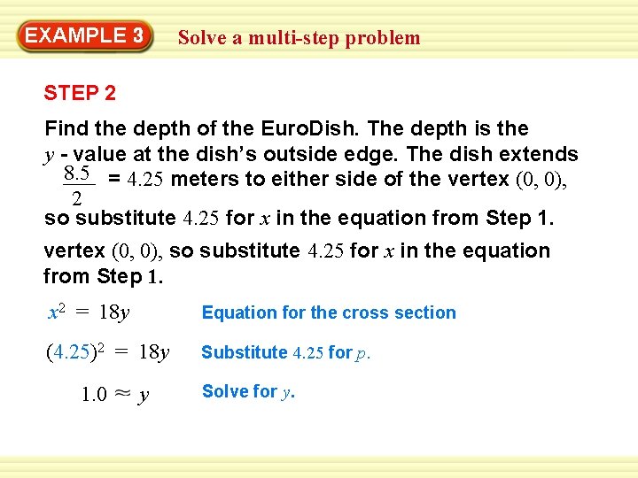 Multi Step Circle Problem EXAMPLE 3 Solve a multistep problem Solar Energy
