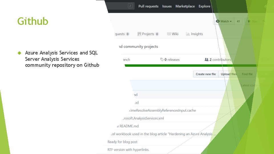 Github Azure Analysis Services and SQL Server Analysis Services community repository on Github 