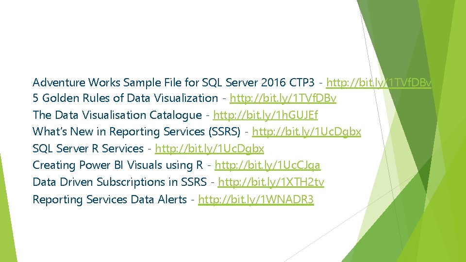 Adventure Works Sample File for SQL Server 2016 CTP 3 - http: //bit. ly/1