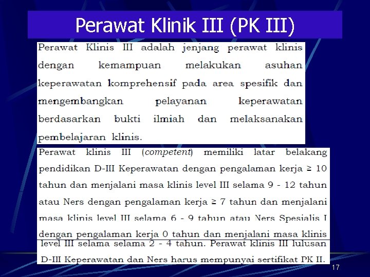 Perawat Klinik III (PK III) 17 