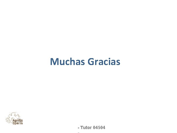 Muchas Gracias - Tutor 04504 