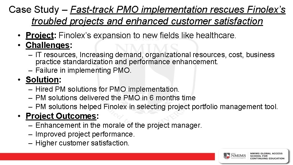 Case Study – Fast-track PMO implementation rescues Finolex’s troubled projects and enhanced customer satisfaction