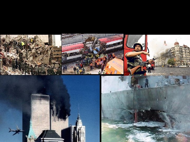 What do these photos illustrate about the new global war on terror? 