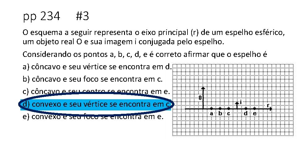 pp 234 #3 O esquema a seguir representa o eixo principal (r) de um