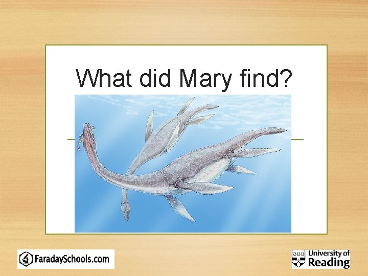What did Mary find? 