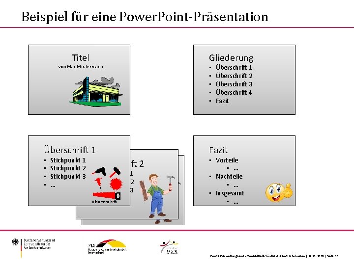 Beispiel für eine Power. Point-Präsentation Titel von Max Mustermann Überschrift 1 • Stichpunkt 1