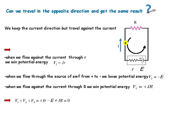 Can we travel in the opposite direction and get the same result R We