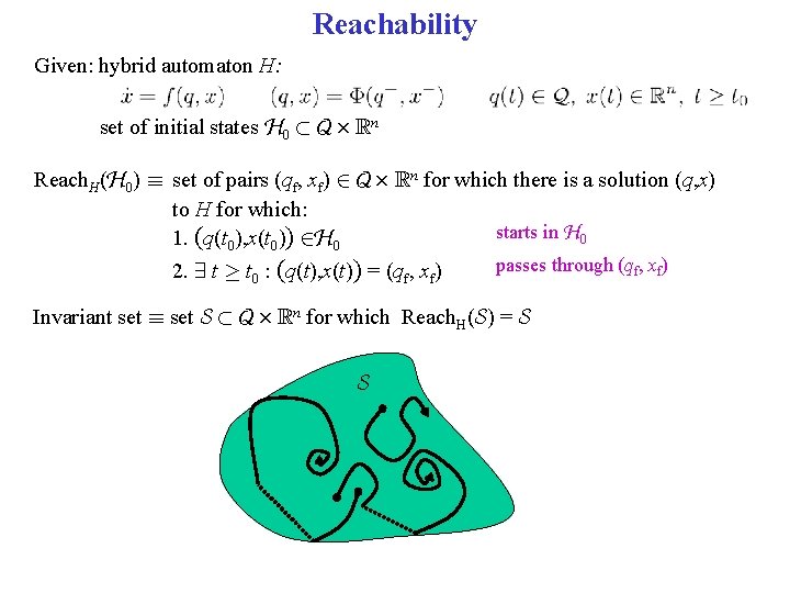 Hybrid Control And Switched Systems Lecture 6 Reachability
