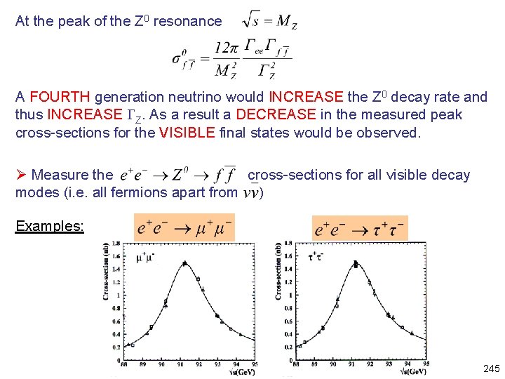 At the peak of the Z 0 resonance A FOURTH generation neutrino would INCREASE