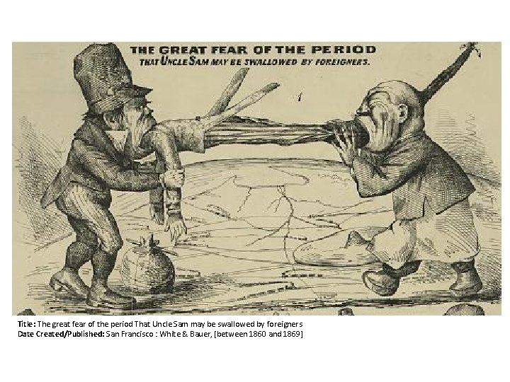 Title: The great fear of the period That Uncle Sam may be swallowed by