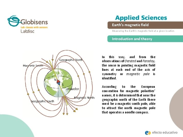 Earth's magnetic field Measuring the Earth's magnetic field at a given location Introduction and