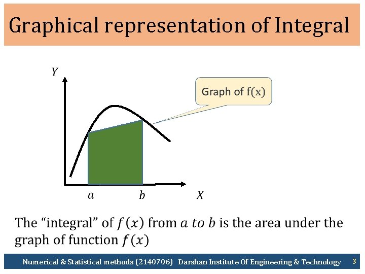 Graphical representation of Integral Numerical & Statistical methods (2140706) Darshan Institute Of Engineering &