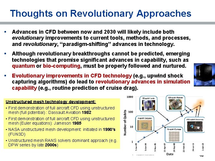 Thoughts on Revolutionary Approaches § Advances in CFD between now and 2030 will likely