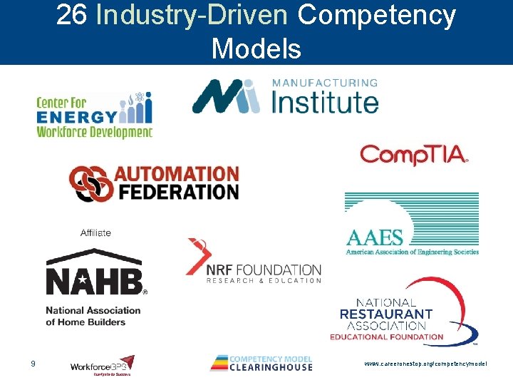 26 Industry-Driven Competency Models 9 www. careeronestop. org/competencymodel 