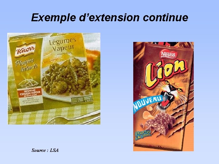 Exemple d’extension continue Source : LSA 