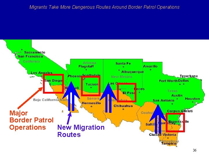 Migrants Take More Dangerous Routes Around Border Patrol Operations Major Border Patrol Operations New