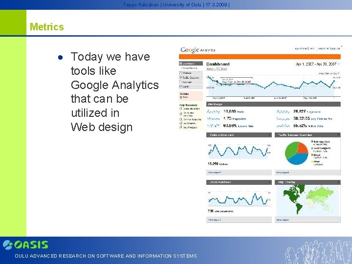 Teppo Räisänen | University of Oulu | 17. 3. 2009 | Metrics Today we