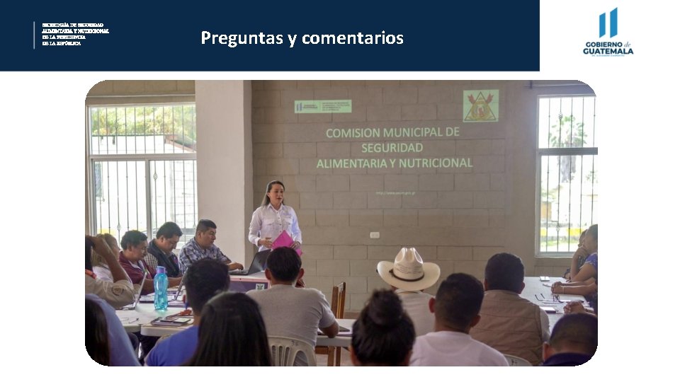 SECRETARÍA DE SEGURIDAD ALIMENTARIA Y NUTRICIONAL DE LA PRESIDENCIA DE LA REPÚBLICA Preguntas y