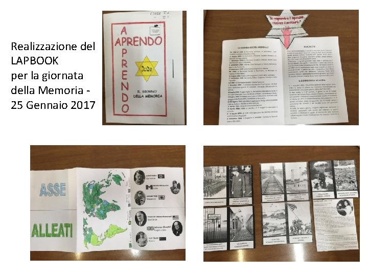 Realizzazione del LAPBOOK per la giornata della Memoria 25 Gennaio 2017 