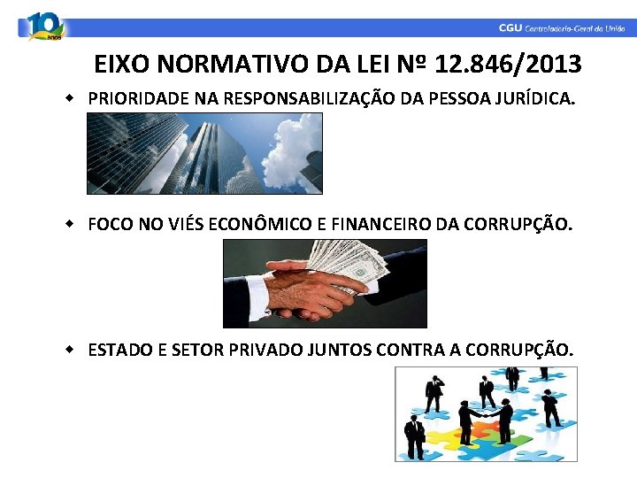 EIXO NORMATIVO DA LEI Nº 12. 846/2013 w PRIORIDADE NA RESPONSABILIZAÇÃO DA PESSOA JURÍDICA. EIXO NORMATIVO DA LEI Nº 12. 846/2013 w PRIORIDADE NA RESPONSABILIZAÇÃO DA PESSOA JURÍDICA.