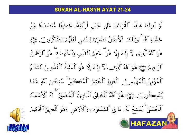 SURAH AL-HASYR AYAT 21 -24 