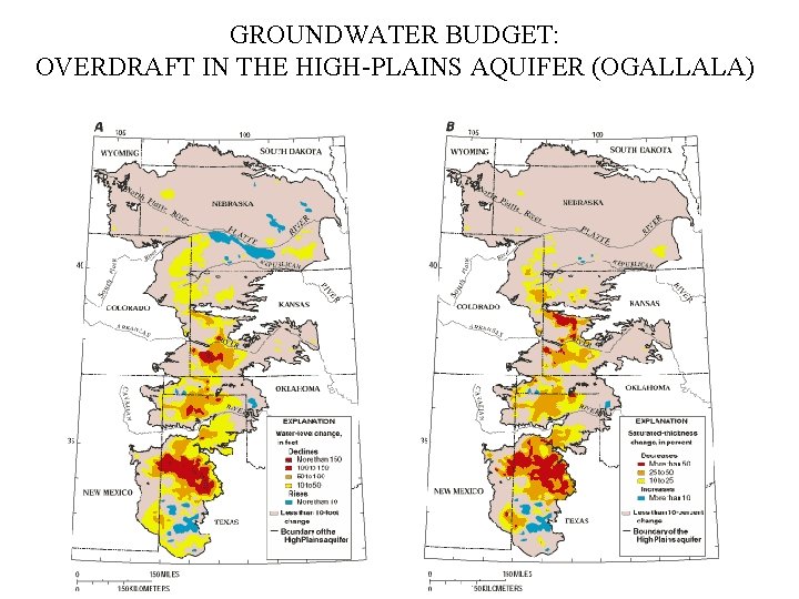 GROUNDWATER BUDGET: OVERDRAFT IN THE HIGH-PLAINS AQUIFER (OGALLALA) 