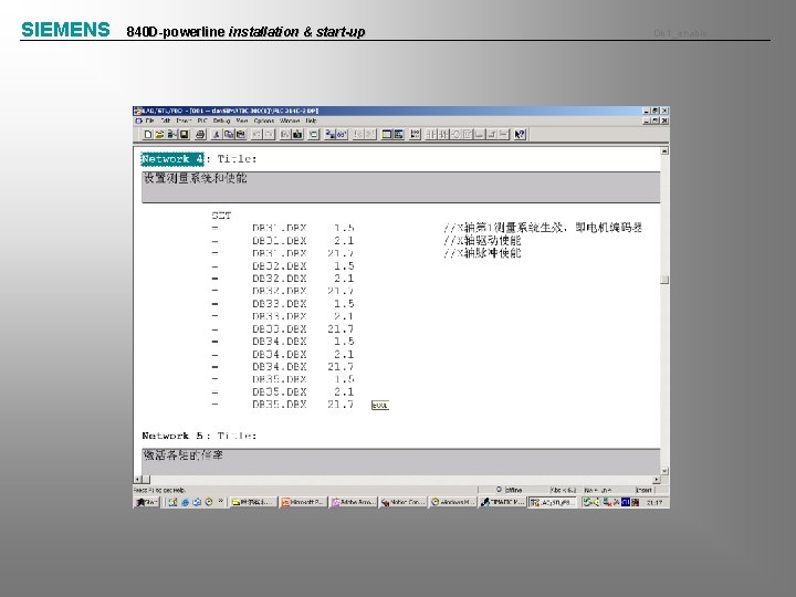 SIEMENS 840 D-powerline installation & start-up Ob 1_enable 