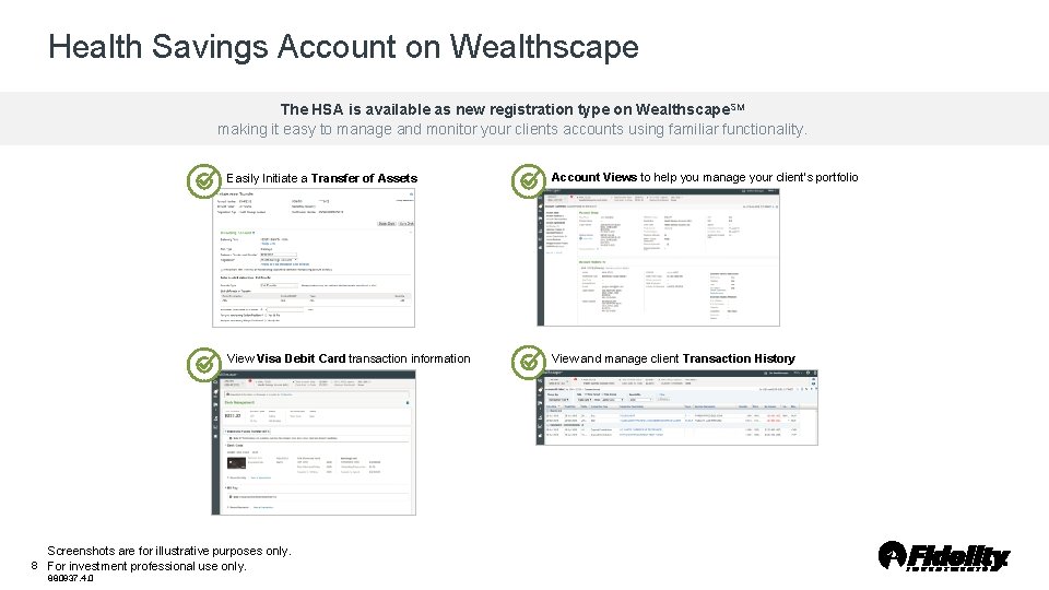 Health Savings Account on Wealthscape The HSA is available as new registration type on