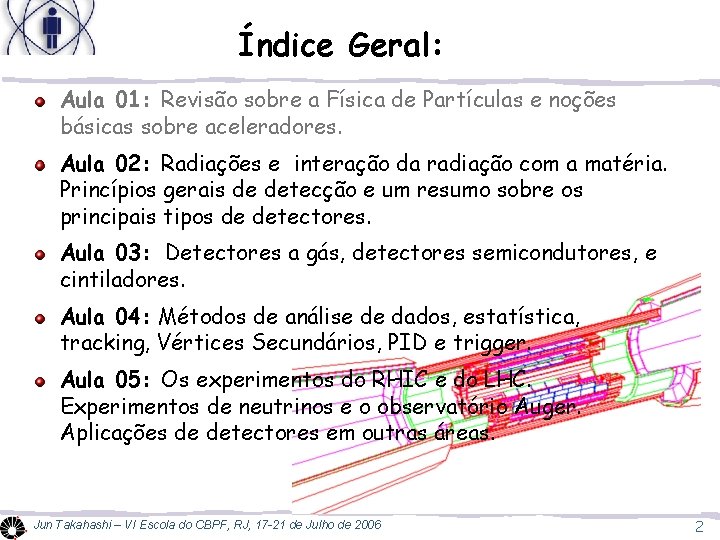 Índice Geral: Aula 01: Revisão sobre a Física de Partículas e noções básicas sobre