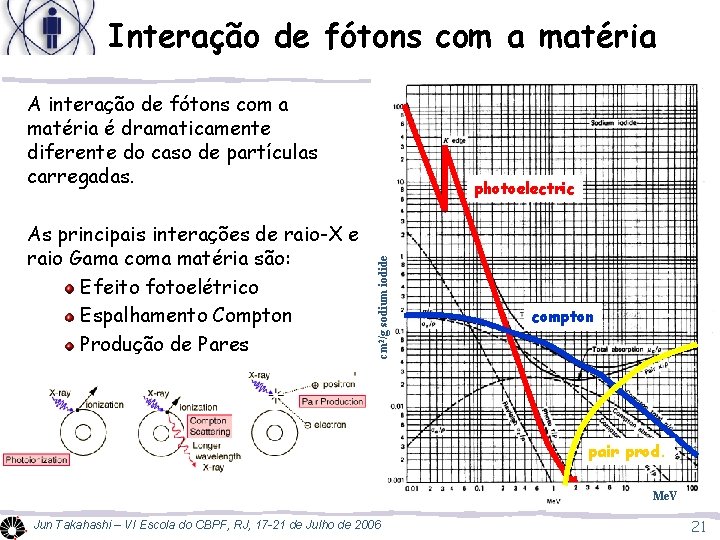 Interação de fótons com a matéria A interação de fótons com a matéria é