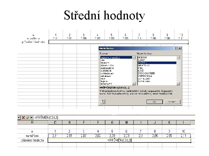 Střední hodnoty 