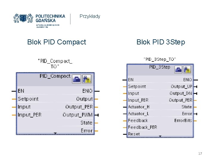 Przykłady Blok PID Compact Blok PID 3 Step 17 