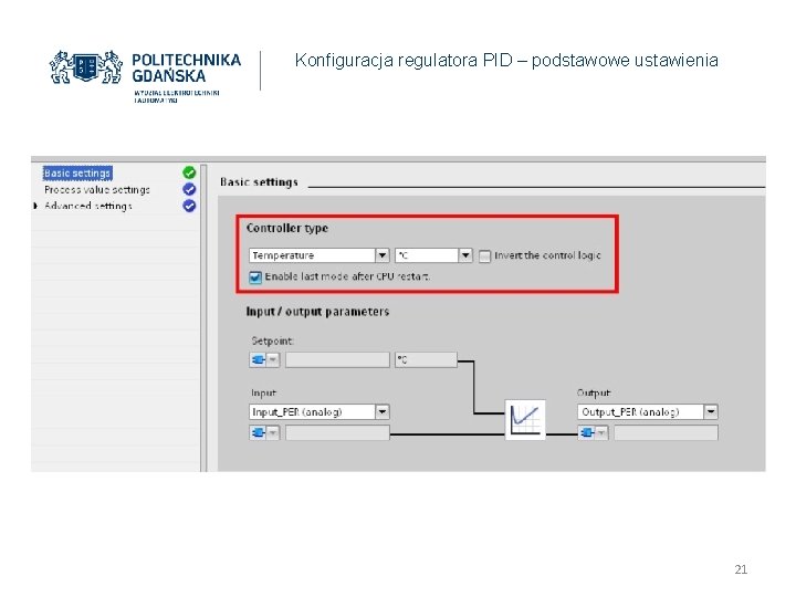 Konfiguracja regulatora PID – podstawowe ustawienia 21 